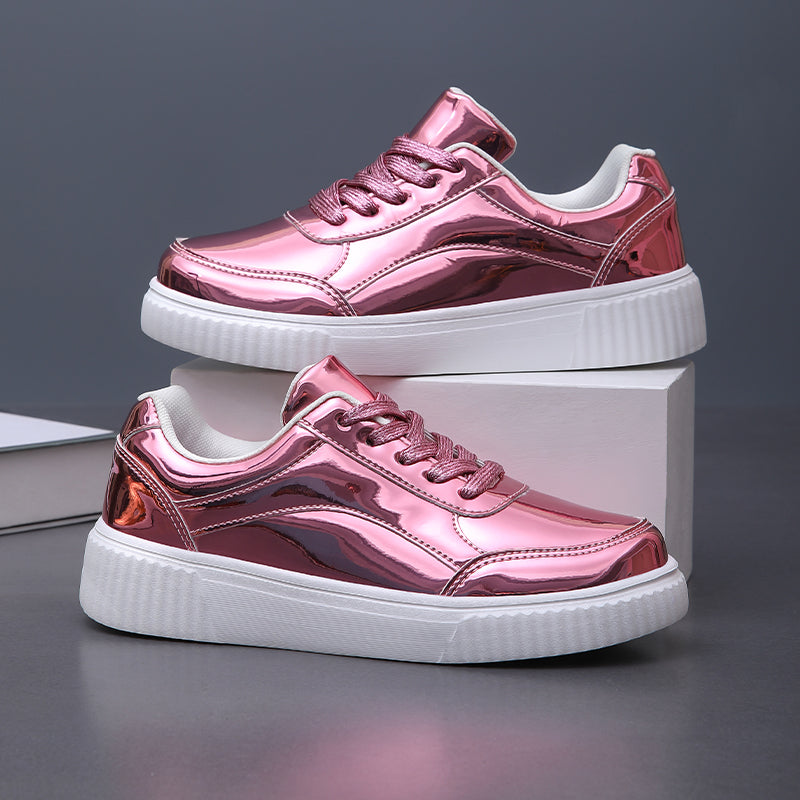 Women's Metallic Casual Trainers Corvine