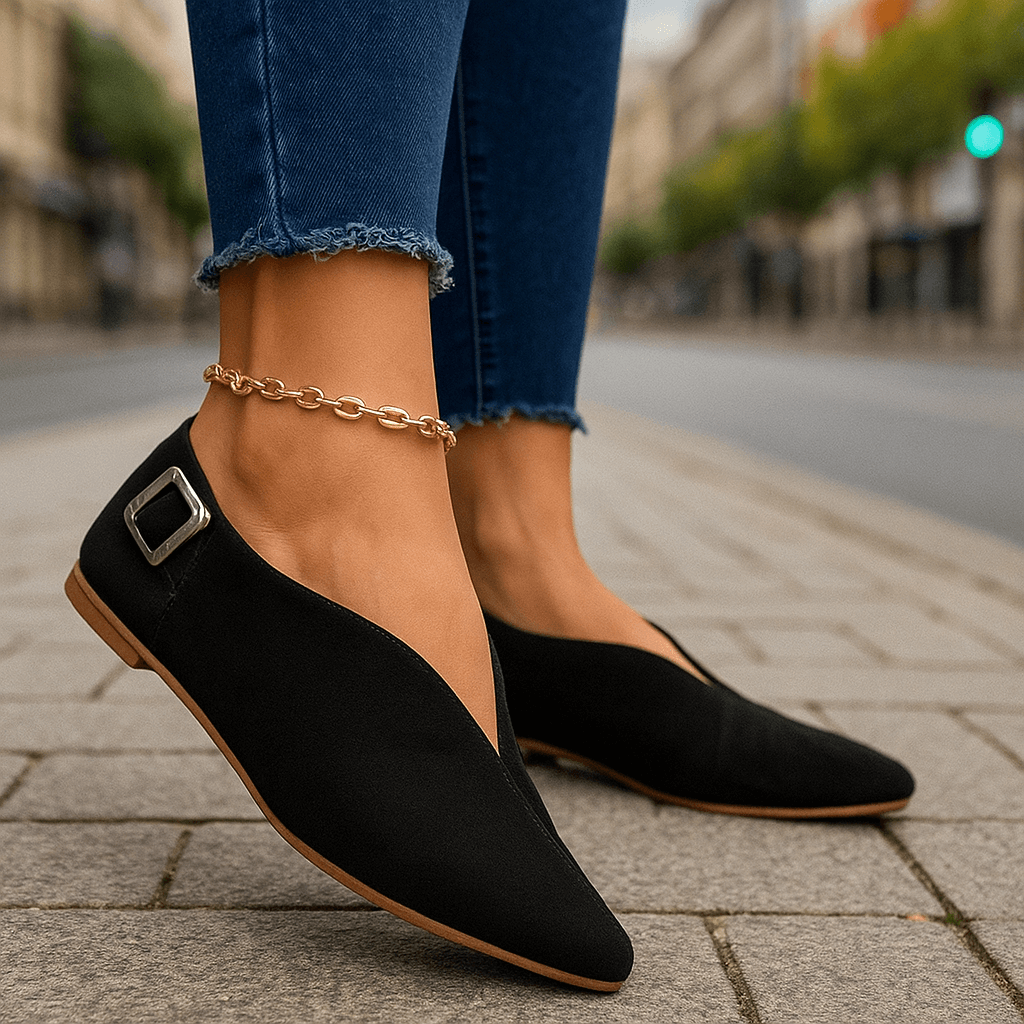 Women's Soft Suede Loafers | Comfortable Adjustable Slip-On Shoes