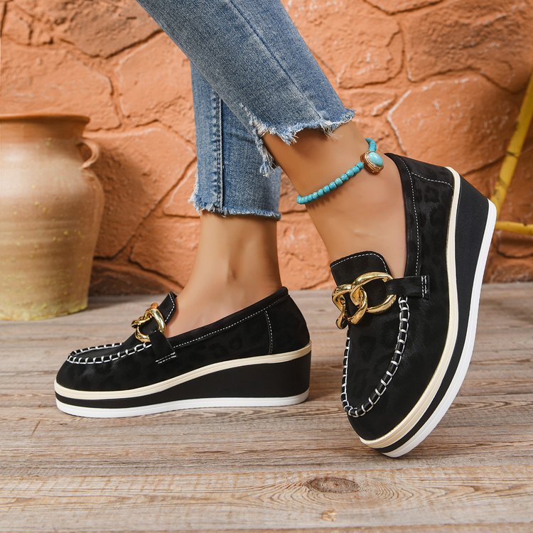 Women's Tonal Leopard Eco Leather Loafers Corvine