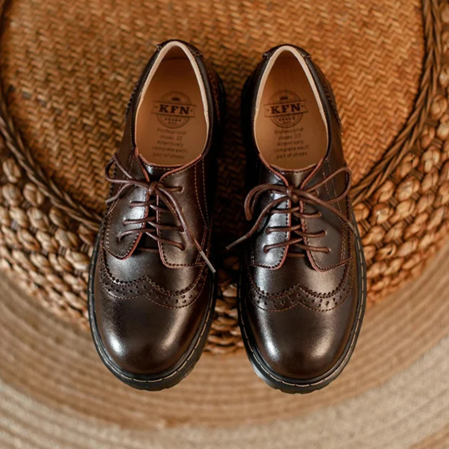 Men's Soft Leather Brogue Oxford Shoes Corvine