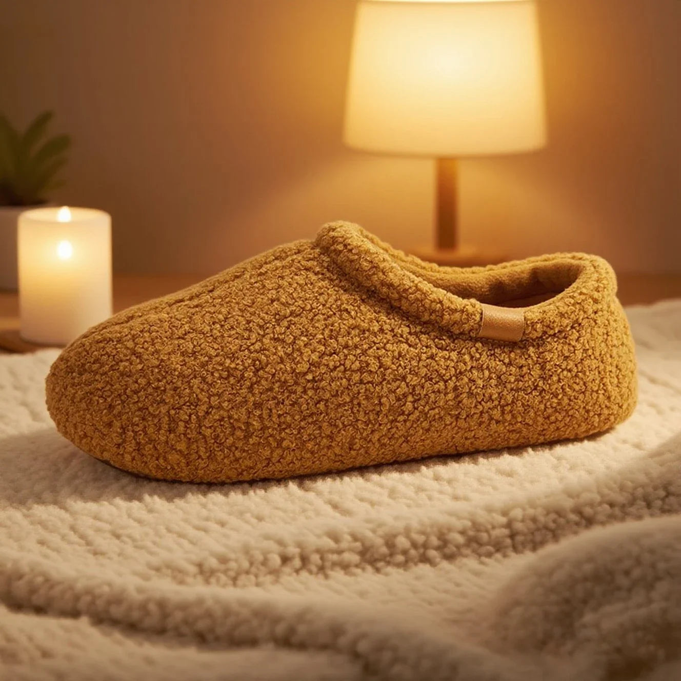 Unisex Ultra-Soft Teddy Fleece Slippers Corvine