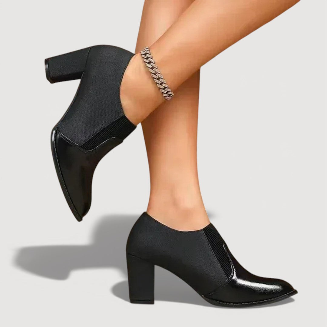 Women's Black Block Heels Corvine