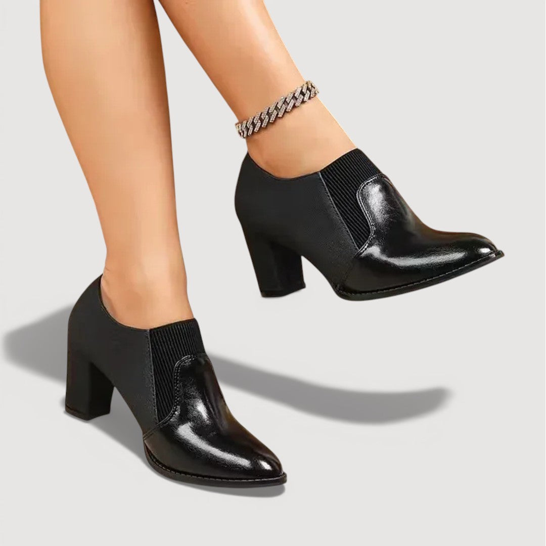 Women's Black Block Heels Corvine