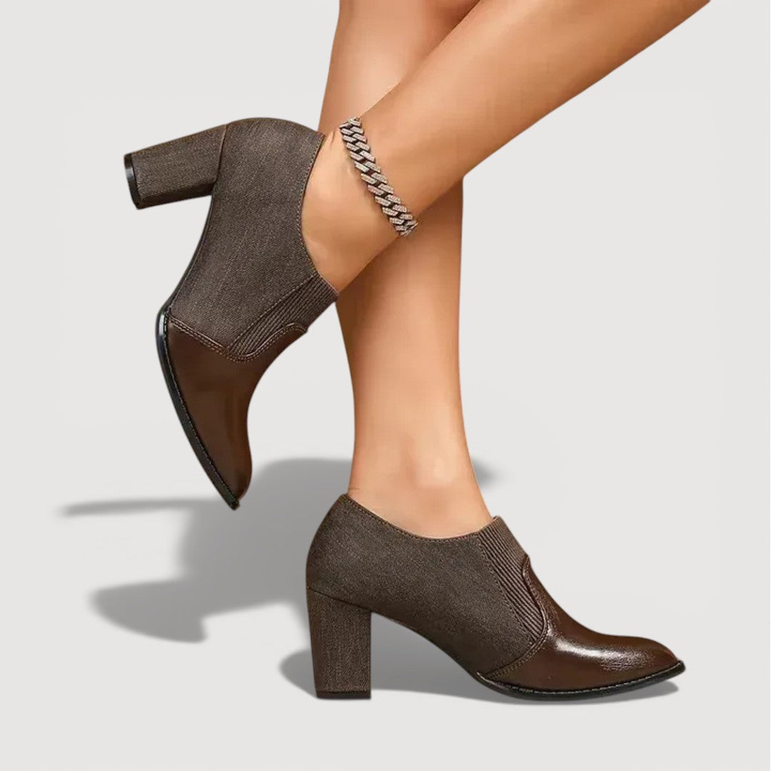 Women's Black Block Heels Corvine