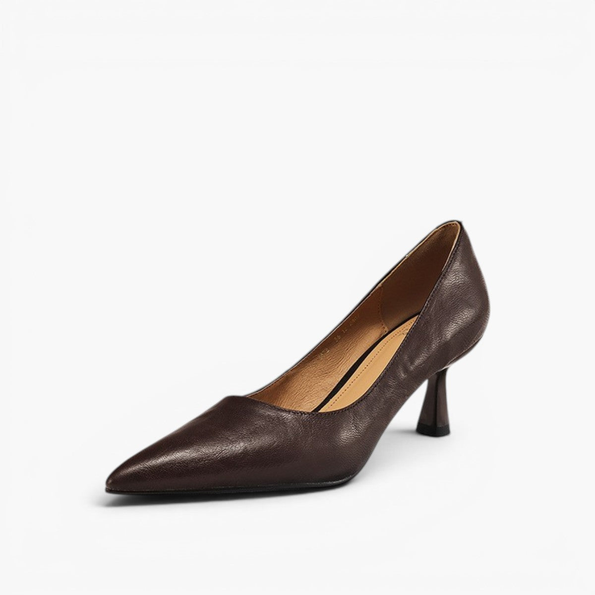 Women's Black Lambskin Pointed-Toe Pumps Corvine