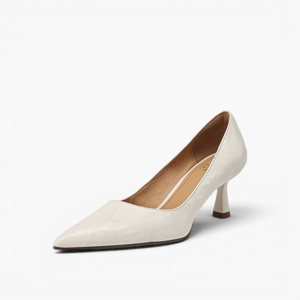 Women's Black Lambskin Pointed-Toe Pumps Corvine