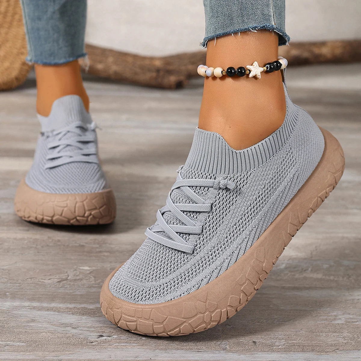 Women's Breathable Stretch-Knit Walking Shoes Corvine