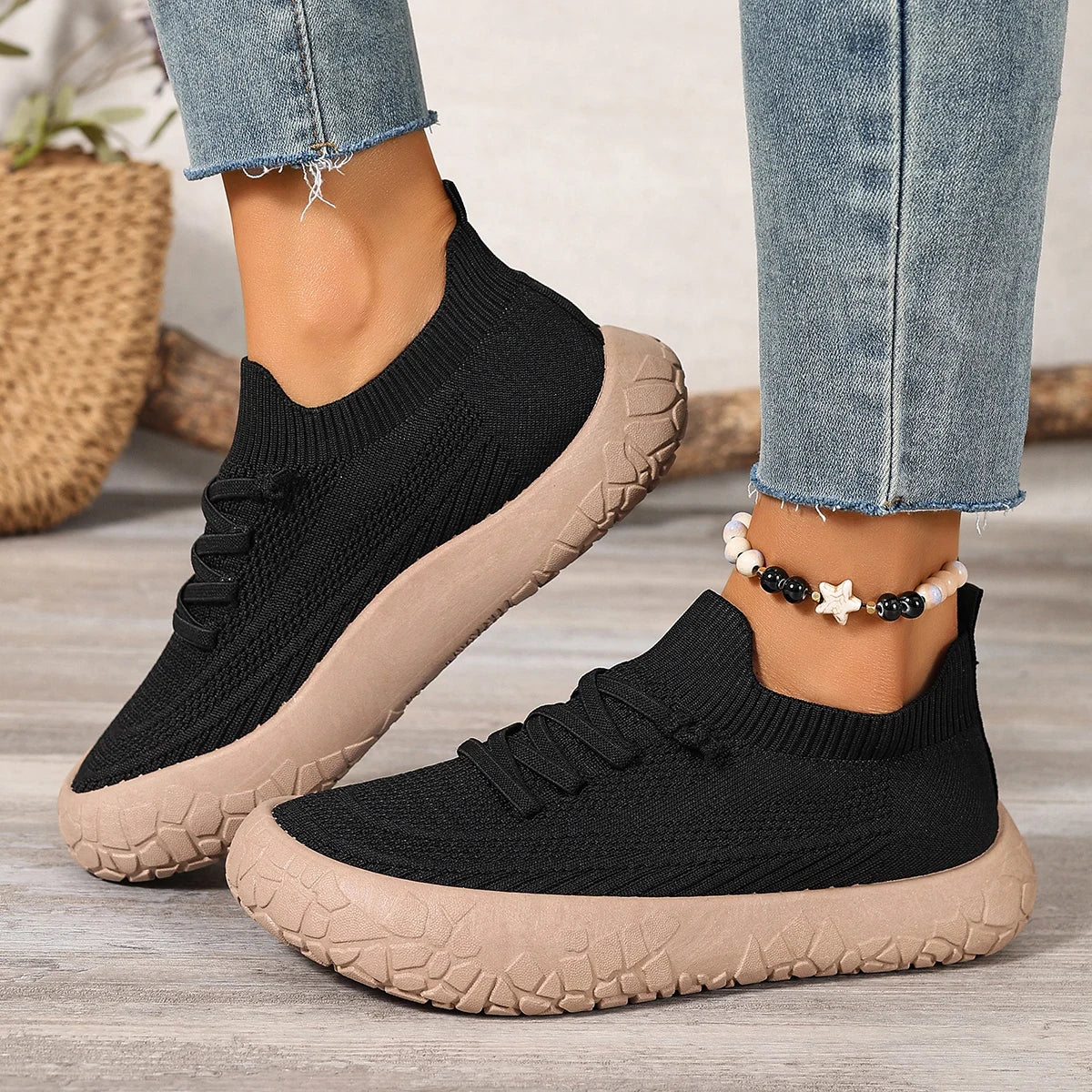Women's Breathable Stretch-Knit Walking Shoes Corvine