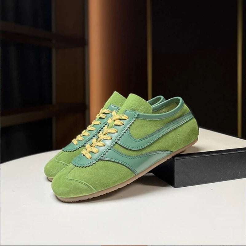 Women's Genuine Calfskin Leather White Trainers Corvine