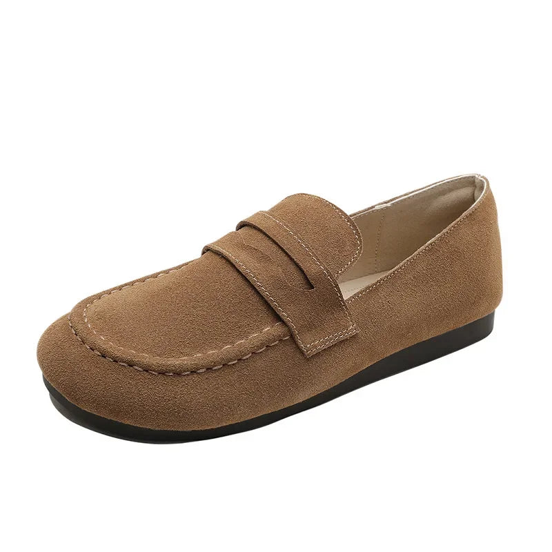 Women's Genuine Leather Black Loafers Corvine
