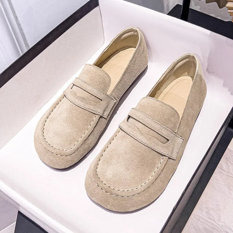 Women's Genuine Leather Black Loafers Corvine