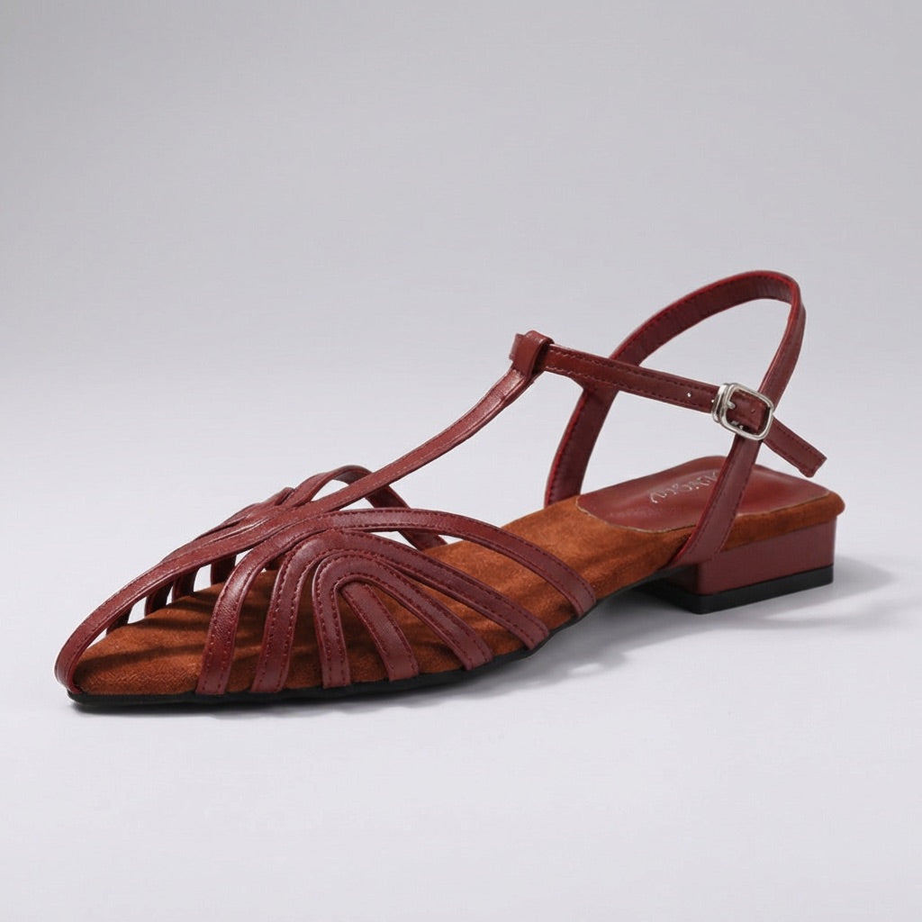 Women's Genuine Leather Low Heel Sandals Corvine