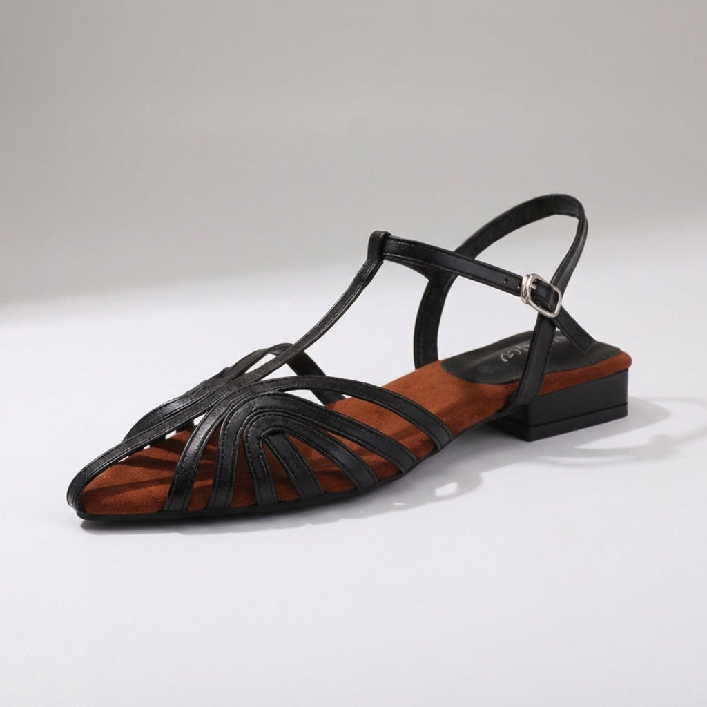 Women's Genuine Leather Low Heel Sandals Corvine