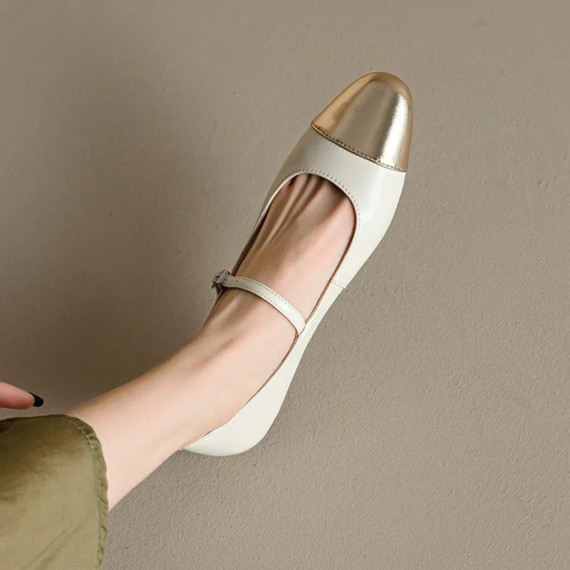 Women's Genuine Leather Mary Jane Flats Corvine