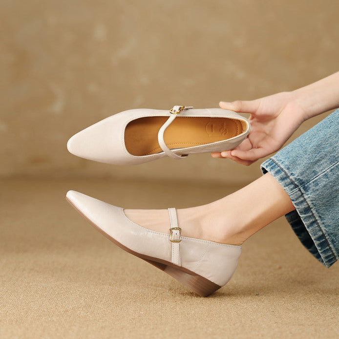 Women's Genuine Leather Wedge Pumps Corvine