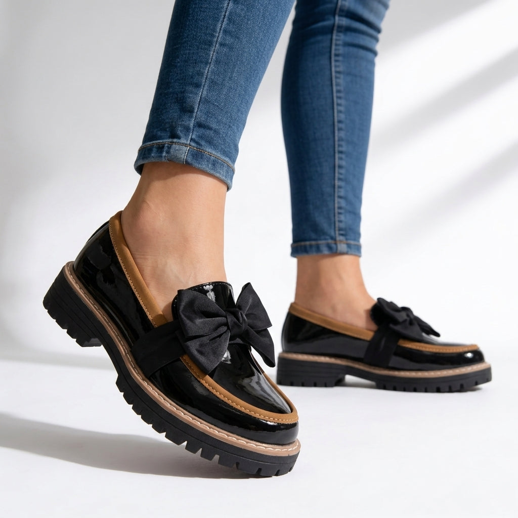 Women's High-Gloss Chunky Loafers Corvine