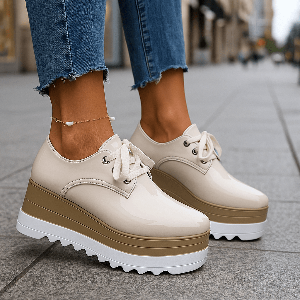 Women's High-Shine Platform Shoes Corvine