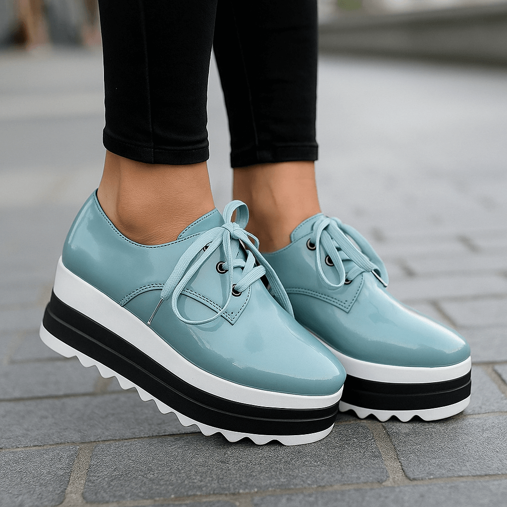 Women's High-Shine Platform Shoes Corvine