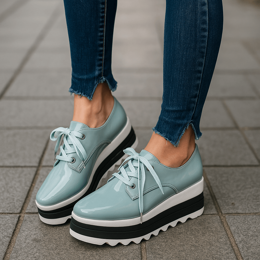 Women's High-Shine Platform Shoes Corvine