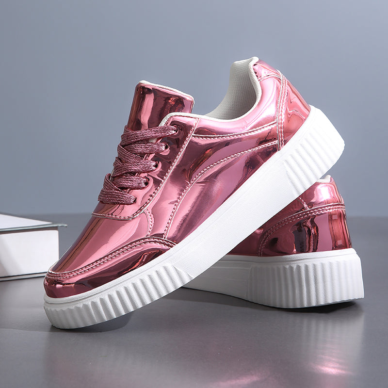 Women's Metallic Casual Trainers Corvine