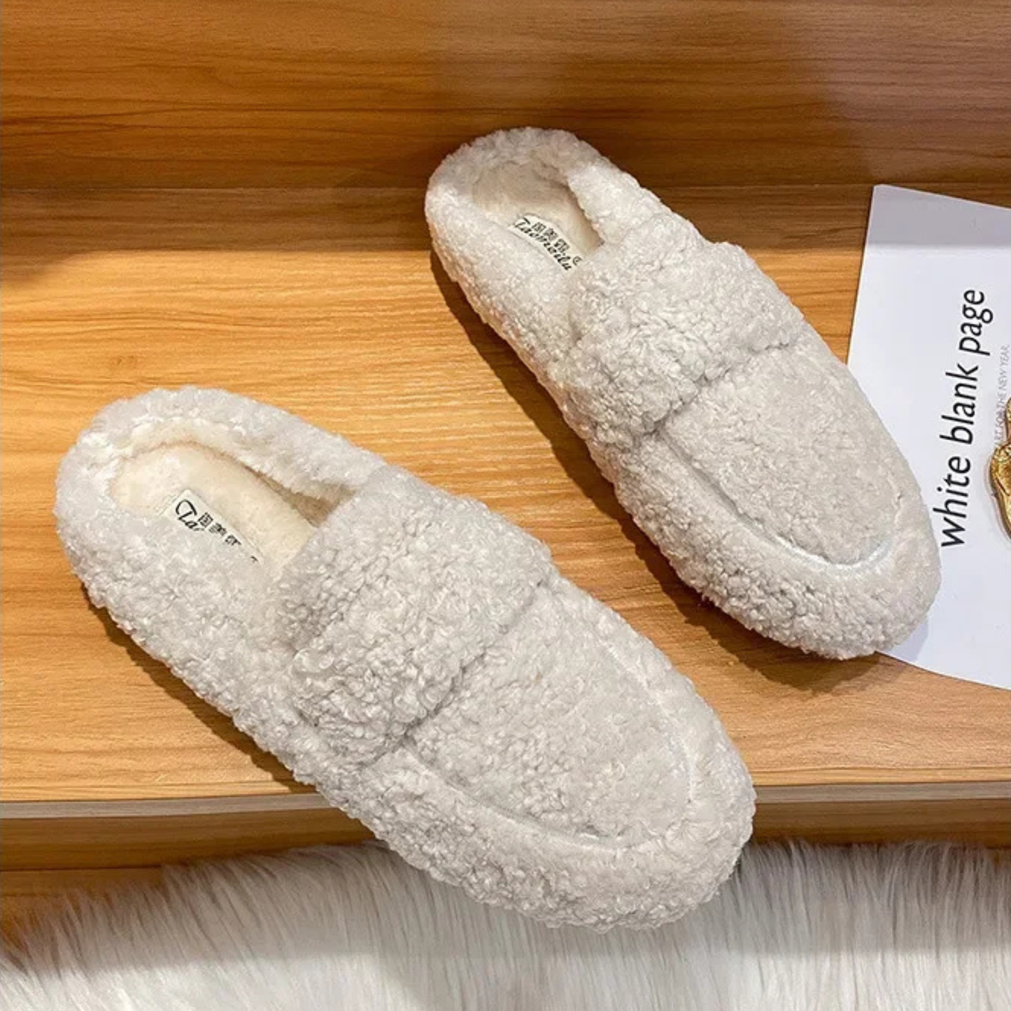 Women's Plush Teddy Fleece Loafer Slippers Corvine