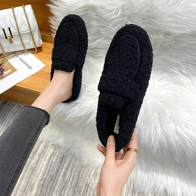Women's Plush Teddy Fleece Loafer Slippers Corvine