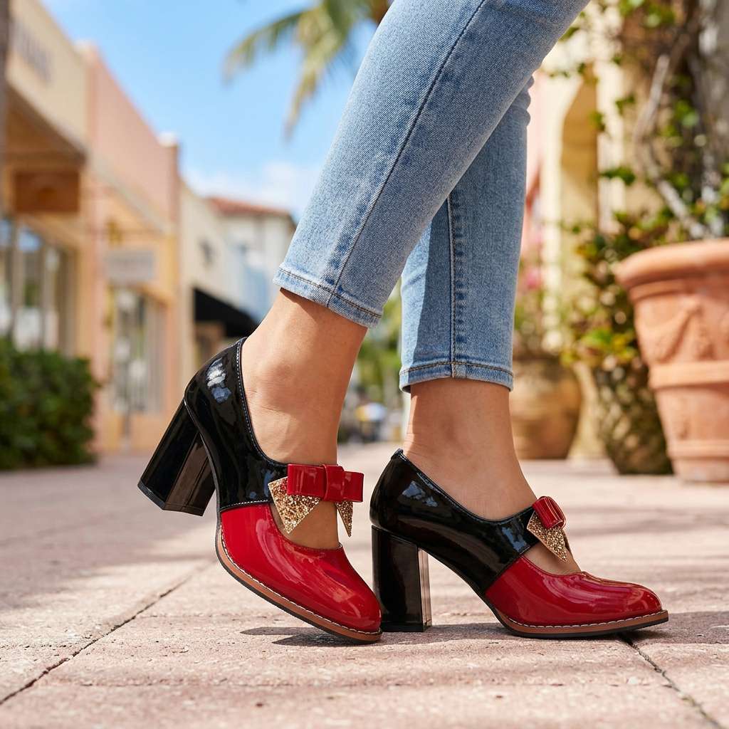 Women's Polished Leather Black Loafers Corvine