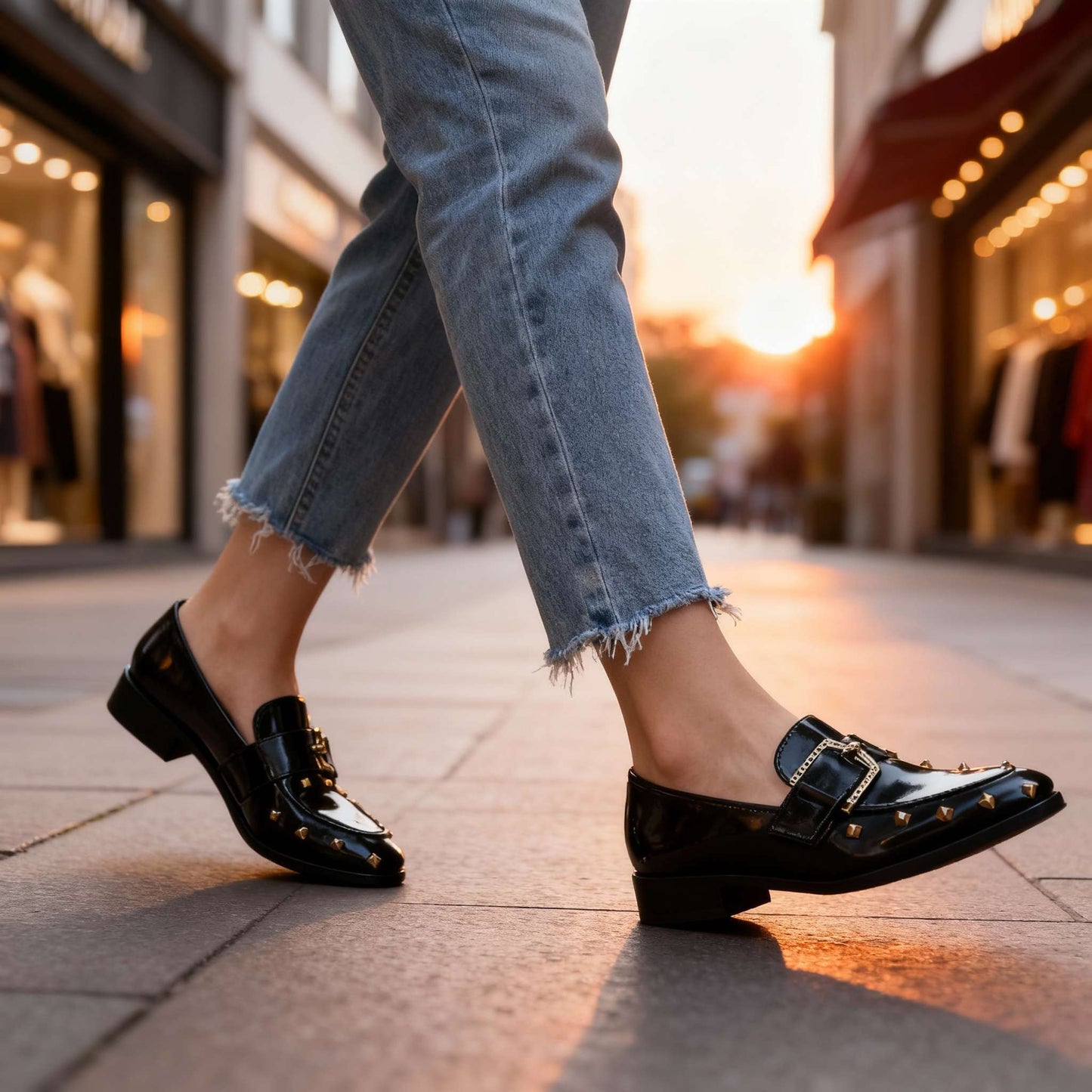 Women's Polished Vegan Leather Slip On Shoes Corvine