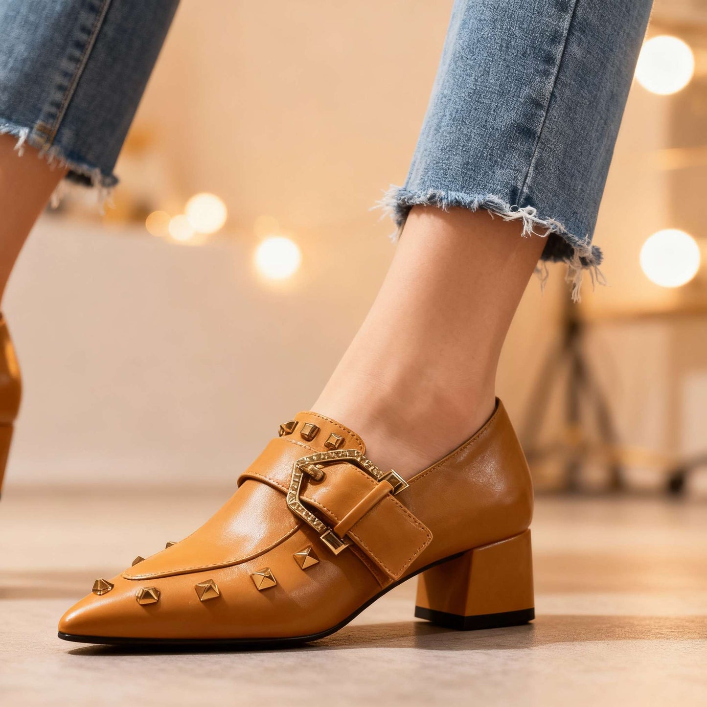 Women's Polished Vegan Leather Slip On Shoes Corvine