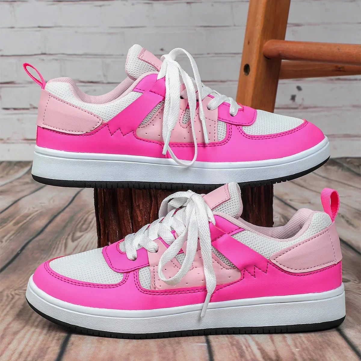 Women's Premium Leather Retro Trainers Corvine