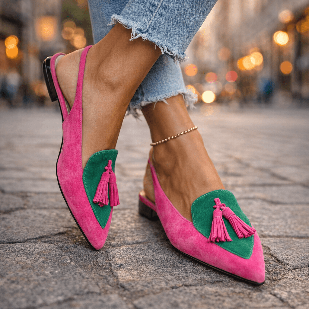 Women's Premium Suede Slingbacks | Stylish Pointed Toe Design