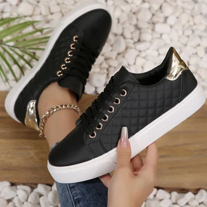 Women's Quilted Vegan Leather Slip On Sneakers Corvine