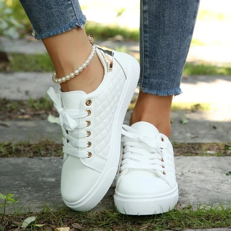Women's Quilted Vegan Leather Slip On Sneakers Corvine