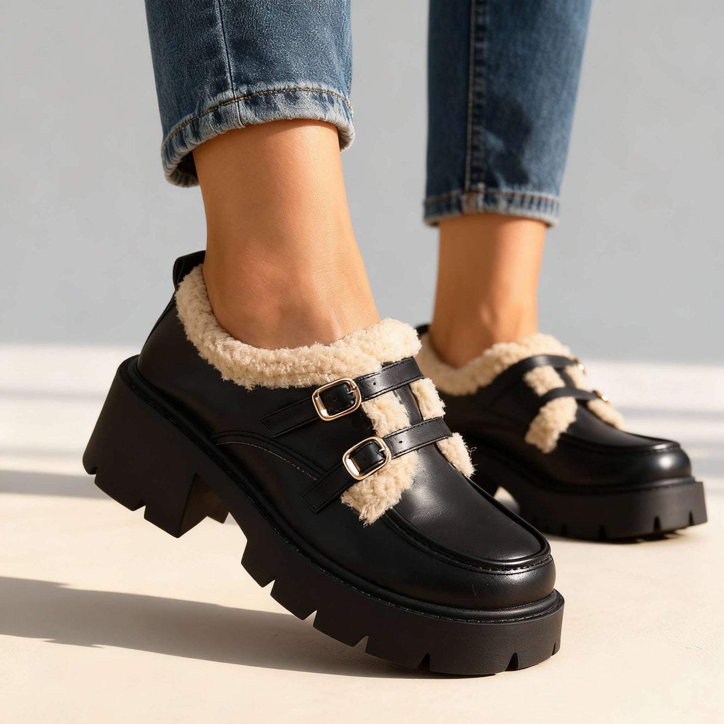 Women's Sherpa Lined Loafers Corvine