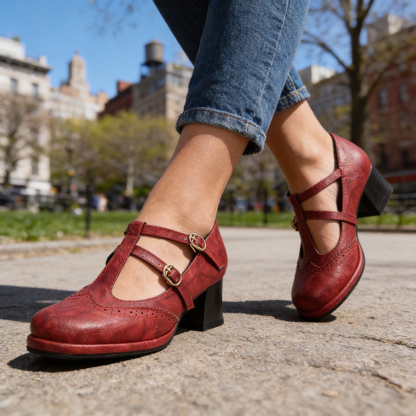 Women's Smooth Leather Brogue Loafers Corvine
