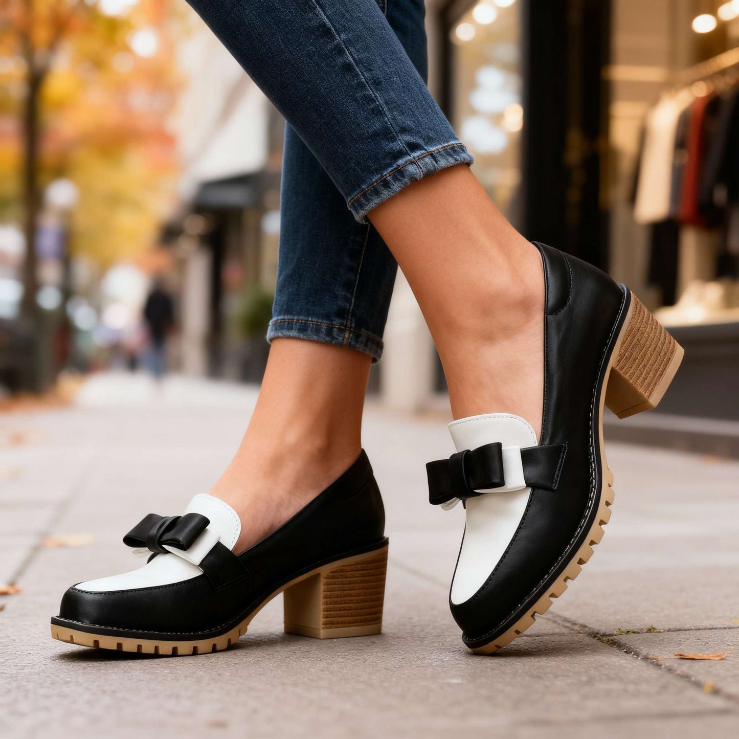 Women's Soft Slip-On Loafers with Bow Detail Corvine