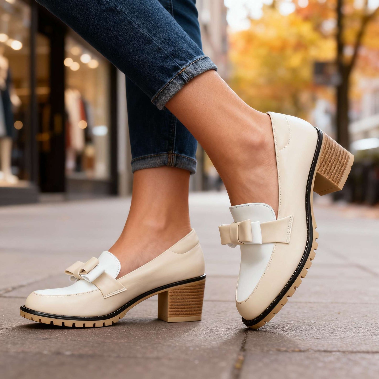 Women's Soft Slip-On Loafers with Bow Detail Corvine