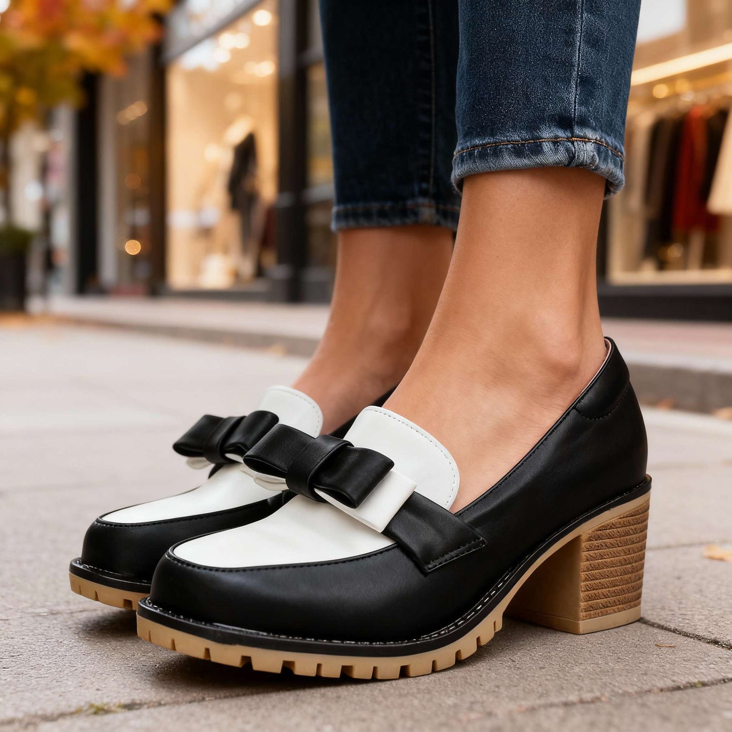 Women's Soft Slip-On Loafers with Bow Detail Corvine
