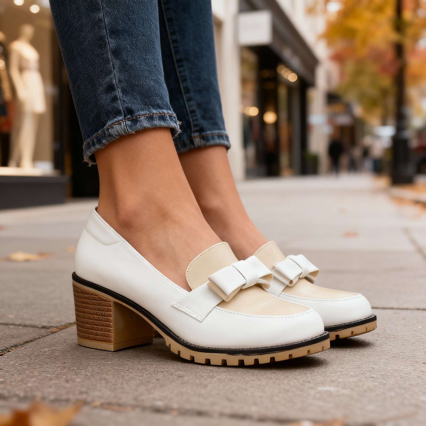 Women's Soft Slip-On Loafers with Bow Detail Corvine