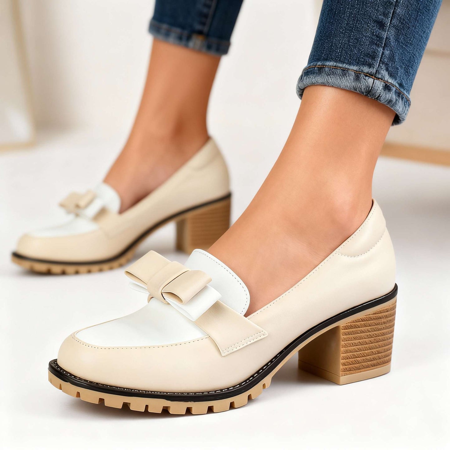 Women's Soft Slip-On Loafers with Bow Detail Corvine