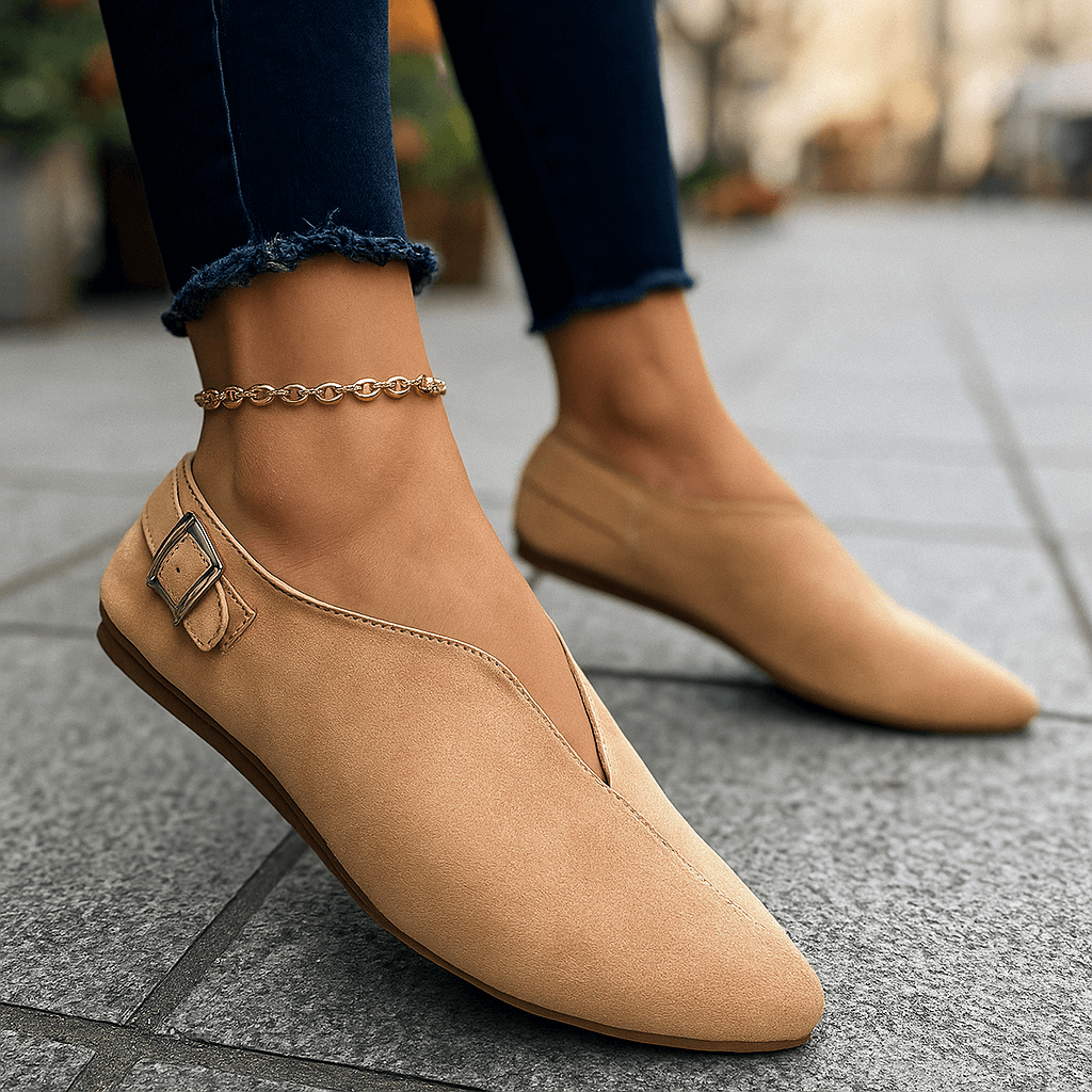 Women's Soft Suede Loafers | Comfortable Adjustable Slip-On Shoes