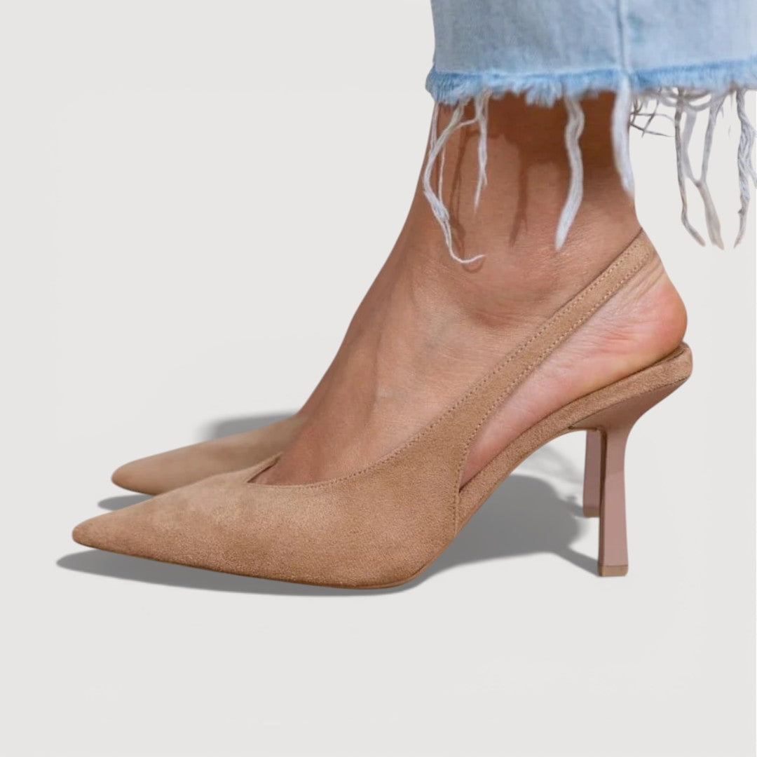 Women's Soft Suede Slingback Heels Corvine