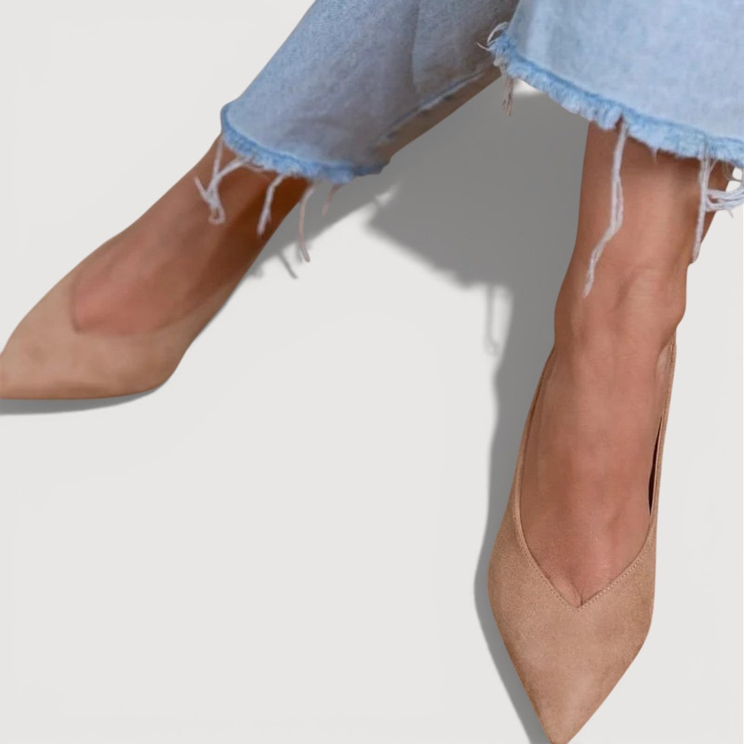 Women's Soft Suede Slingback Heels Corvine