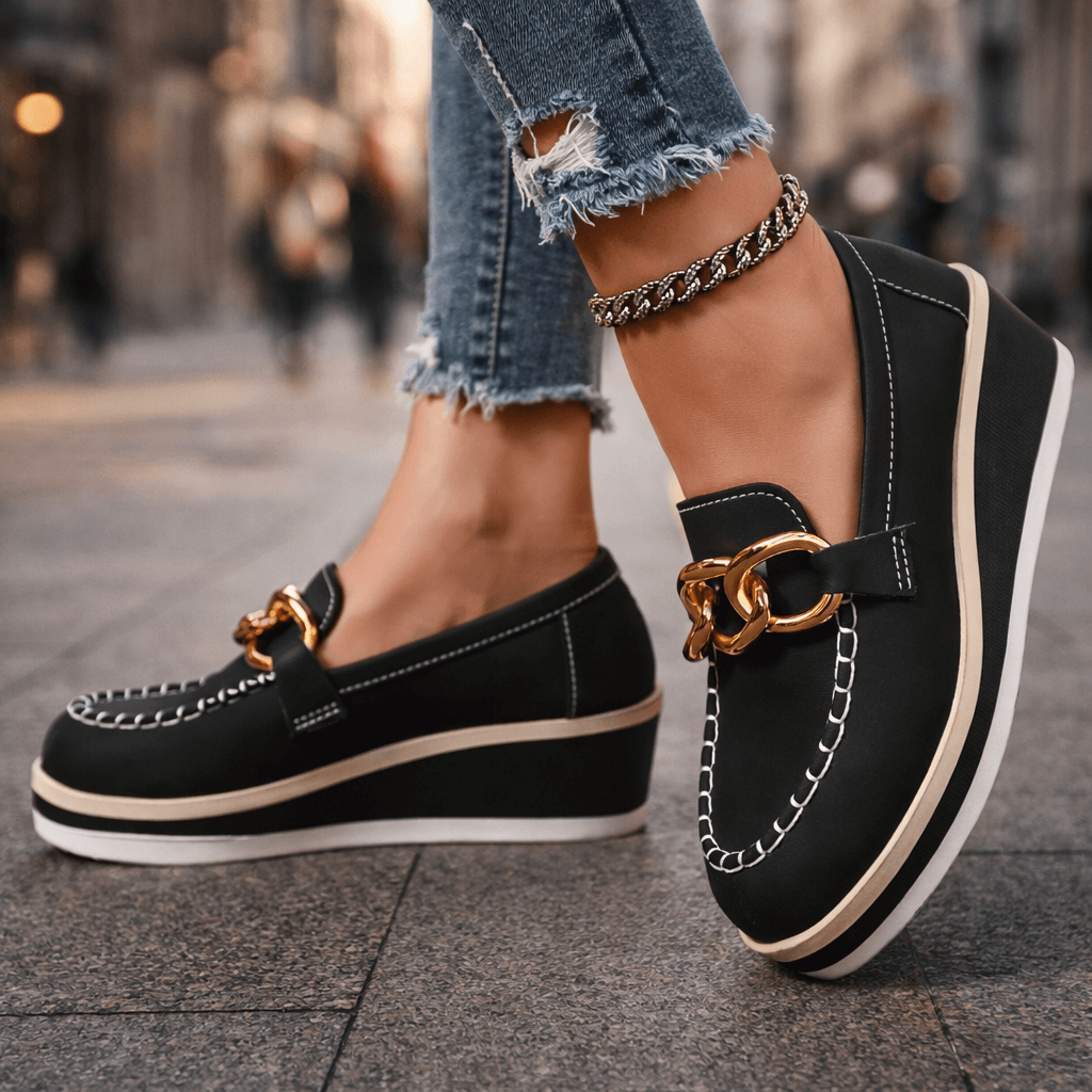 Women's Soft Upper Platform Loafers Corvine