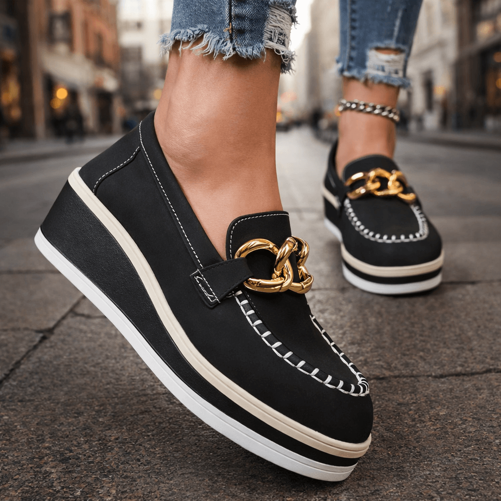 Women's Soft Upper Platform Loafers Corvine