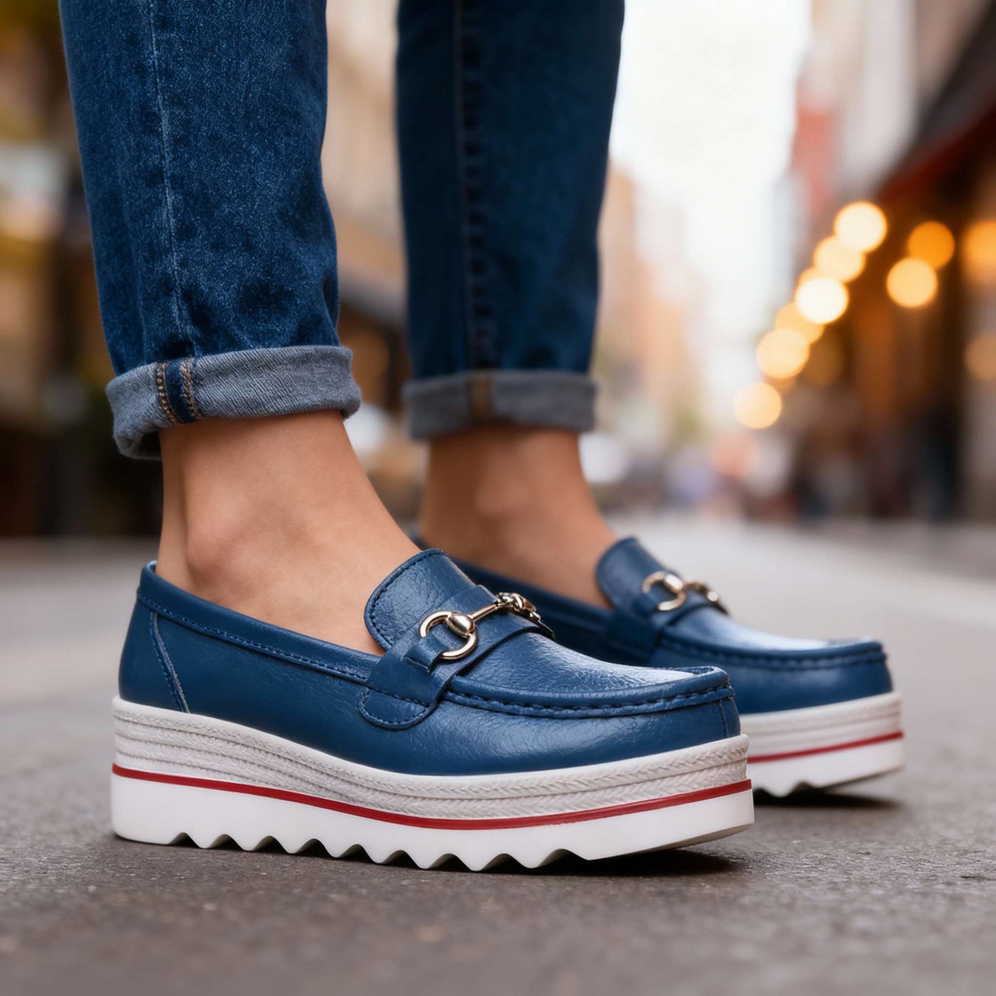 Women's Supportive Platform Loafers Corvine
