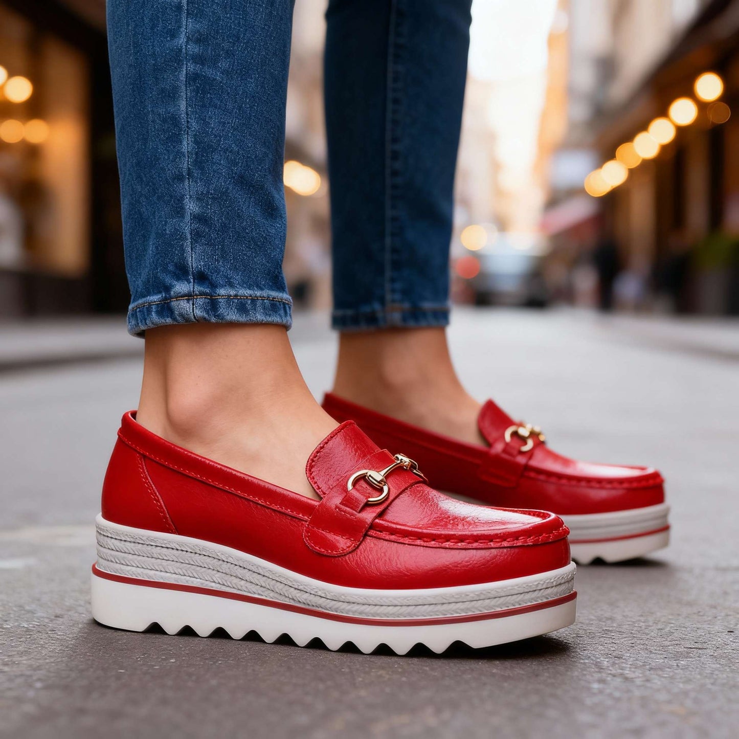 Women's Supportive Platform Loafers Corvine