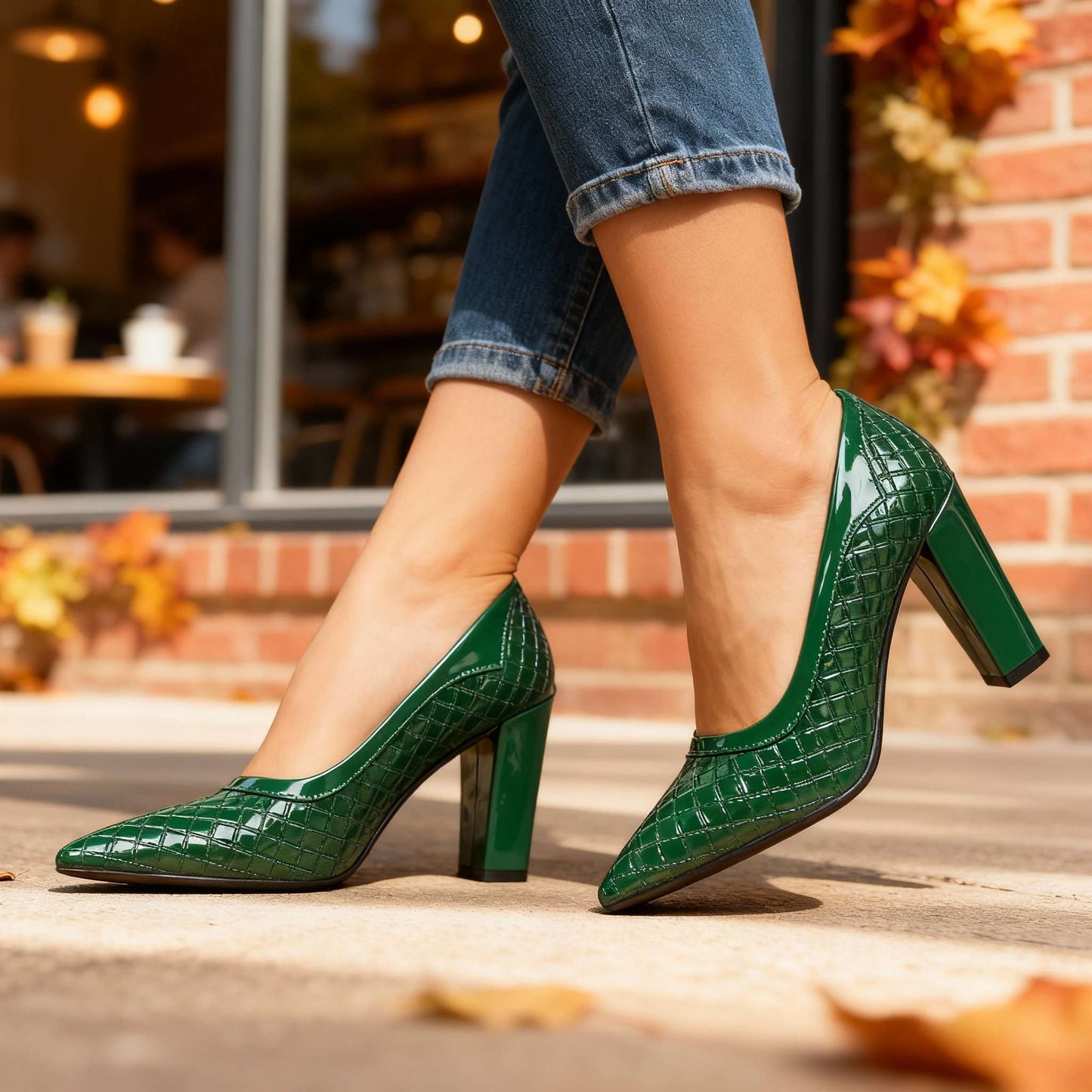 Women's Textured Pointed Heels Corvine