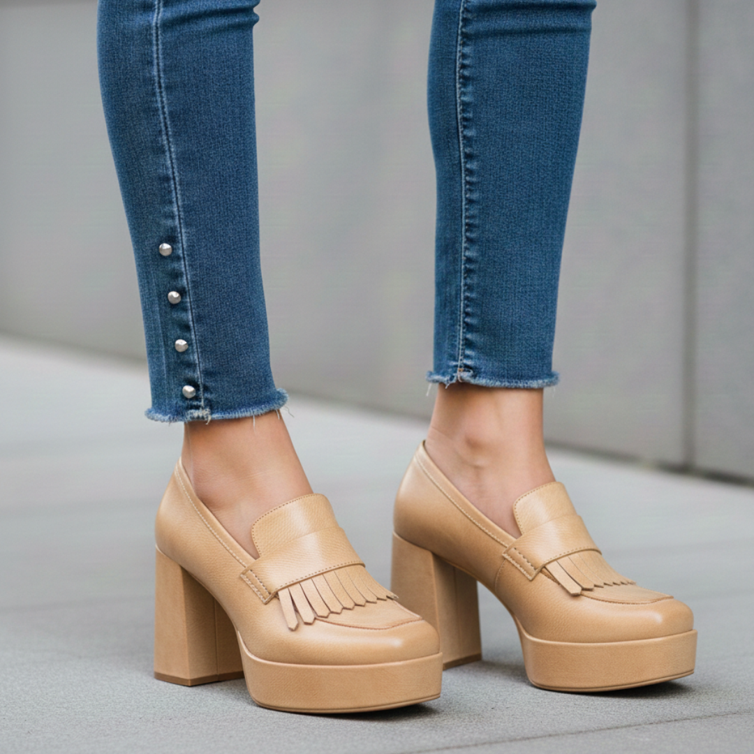 Women's Vegan Leather Chunky Loafers Corvine