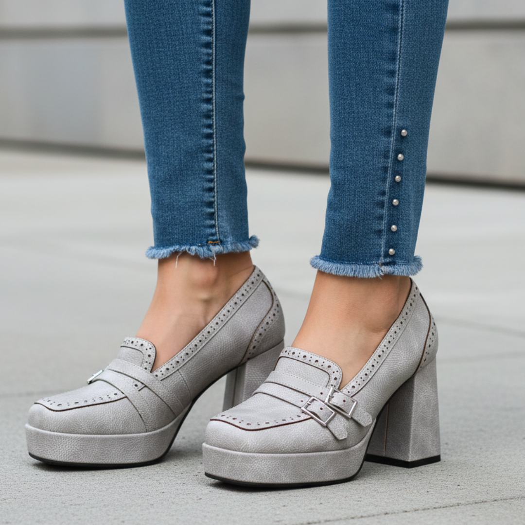 Women's Vegan Leather Platform Heels Corvine